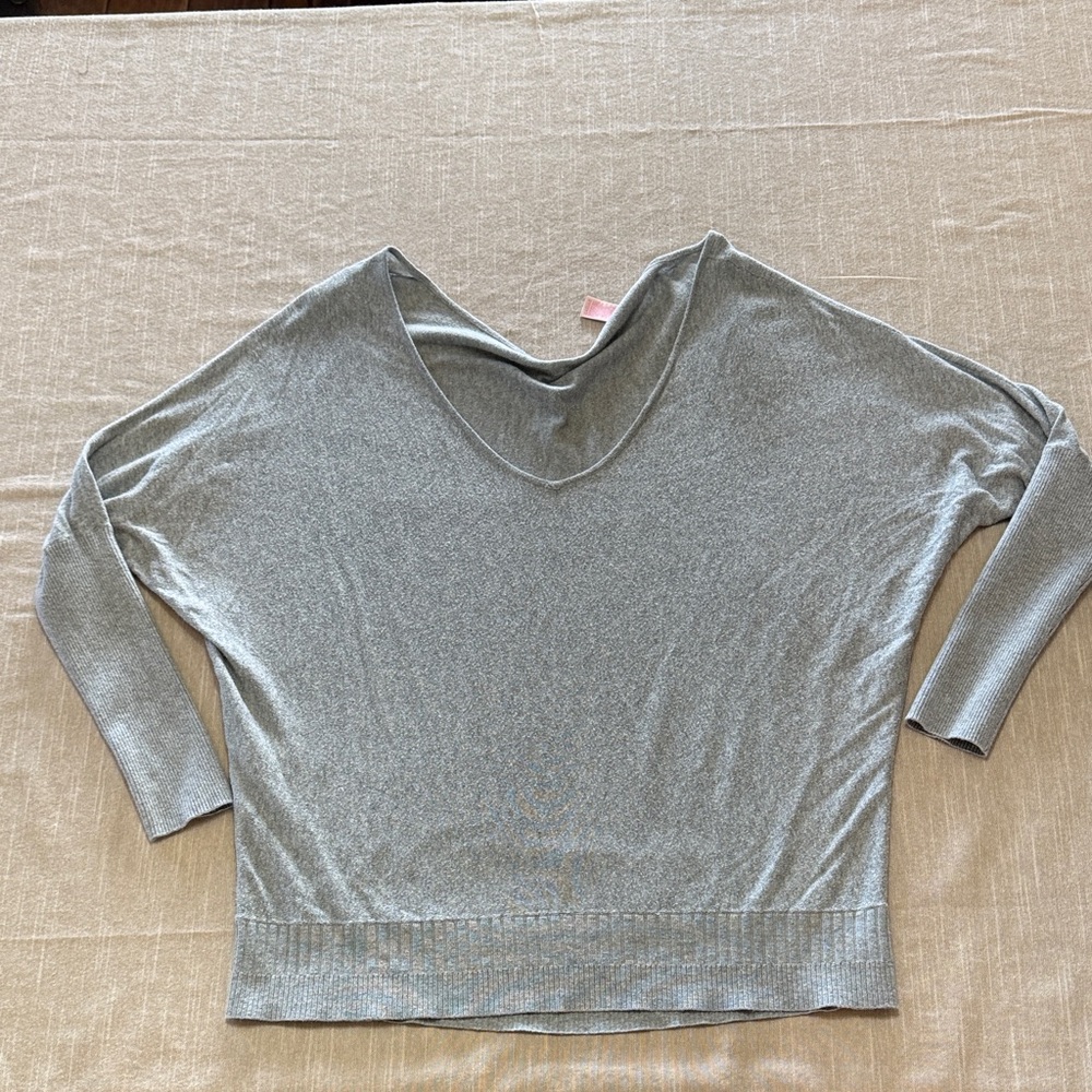 Victoria's Secret Gray V-Neck Top